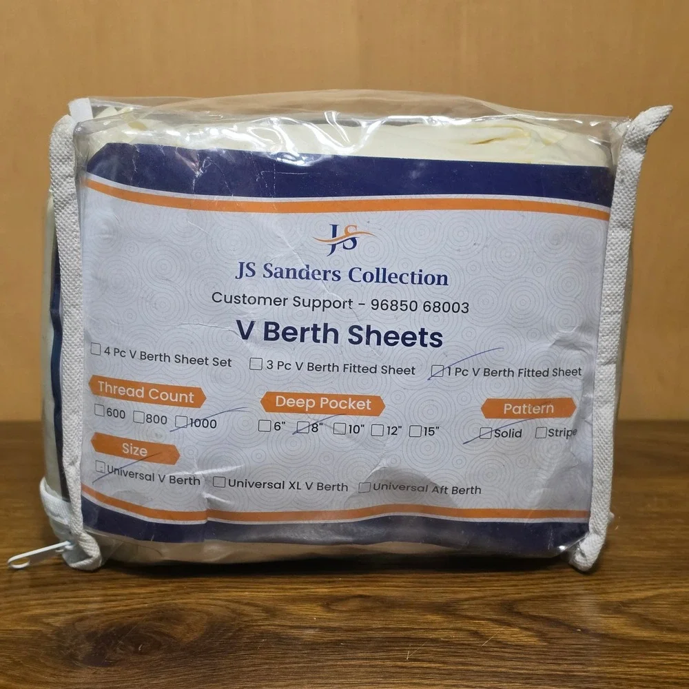 JS Sanders Universal V Berth Fitted Sheet 1000 TC 8